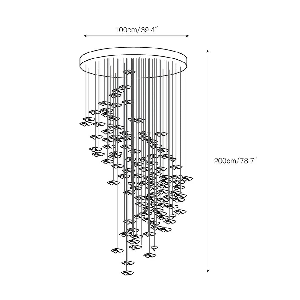 Tidal Art Glass Chandelier