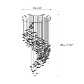Tidal Art Glass Chandelier