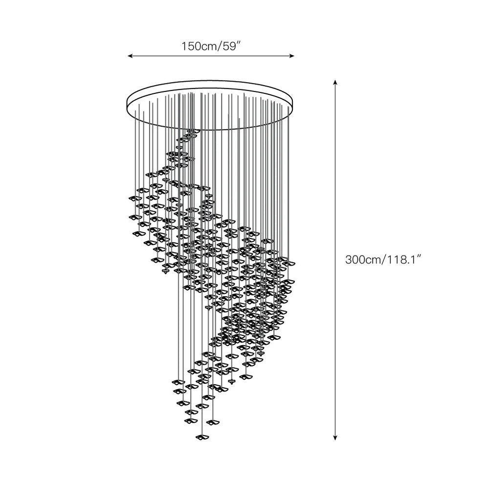 Tidal Art Glass Chandelier