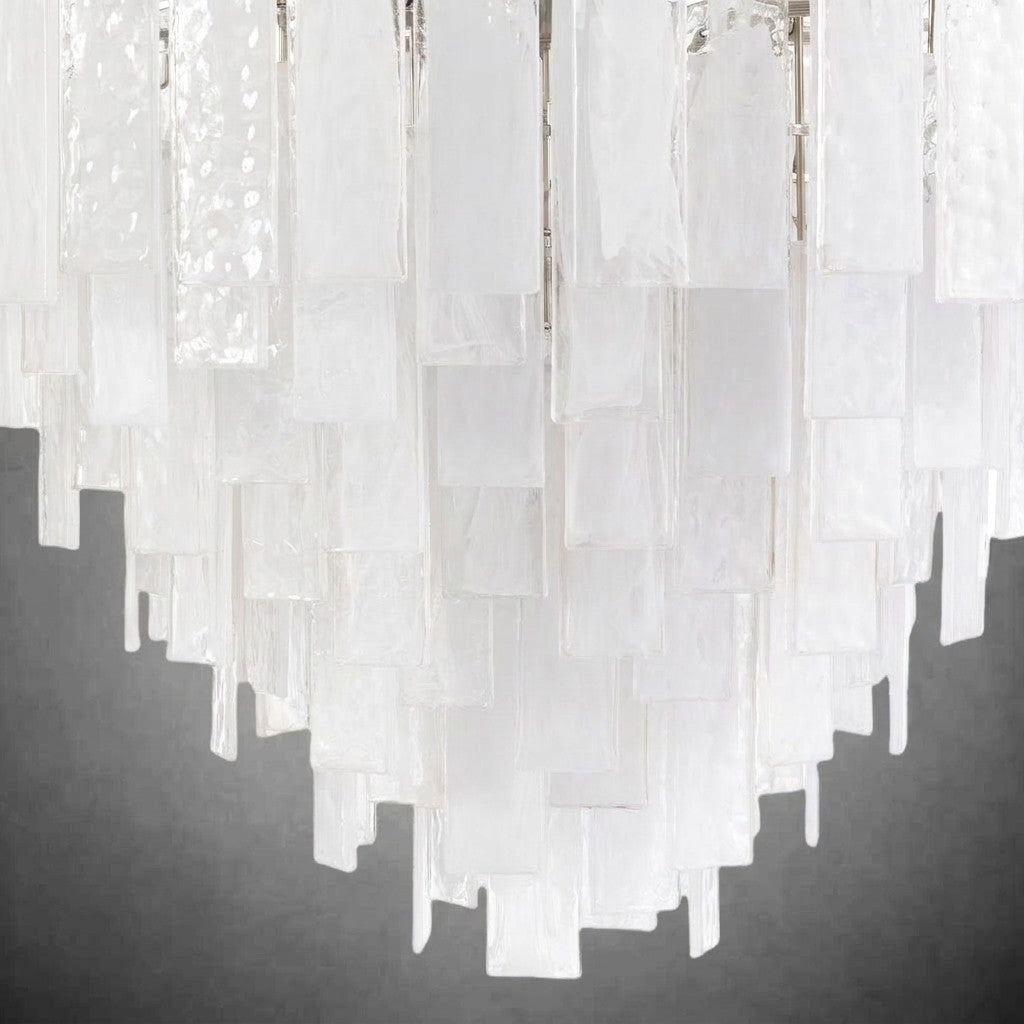 Tidelle Nickel Clear Glass Chandelier Large