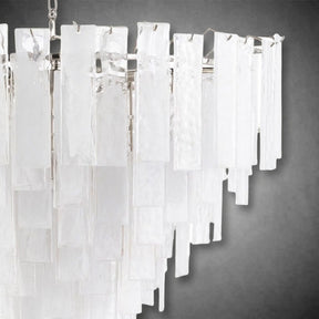 Tidelle Nickel Clear Glass Chandelier Large