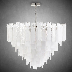 Tidelle Nickel Clear Glass Chandelier Large