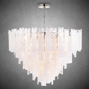 Tidelle Nickel Clear Glass Chandelier Large