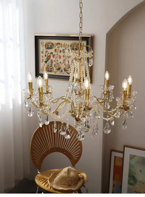Traditional French Modern Candle Chandelier For Living Room Bedroom