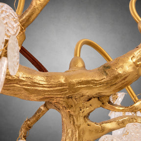 Tree Branch Crystal Brass Chandelier