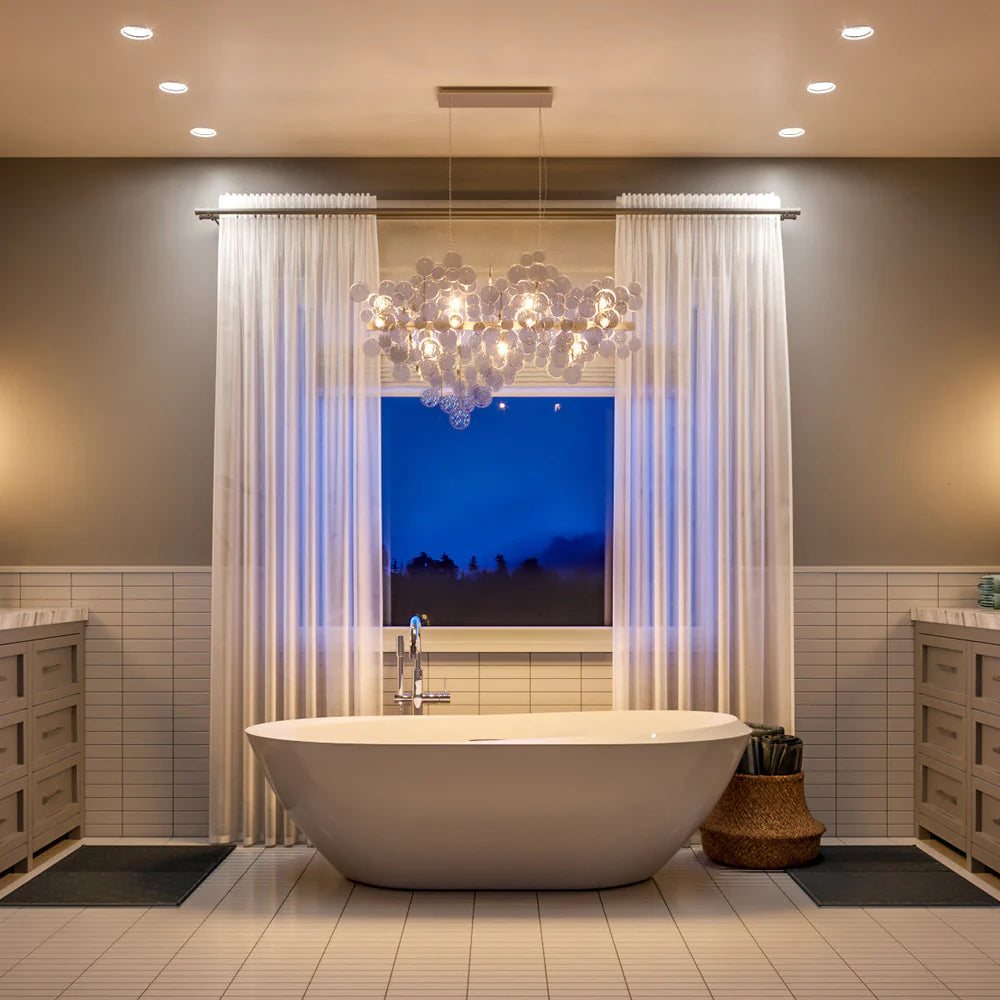 Trento Clustered Glass Linear Chandelier