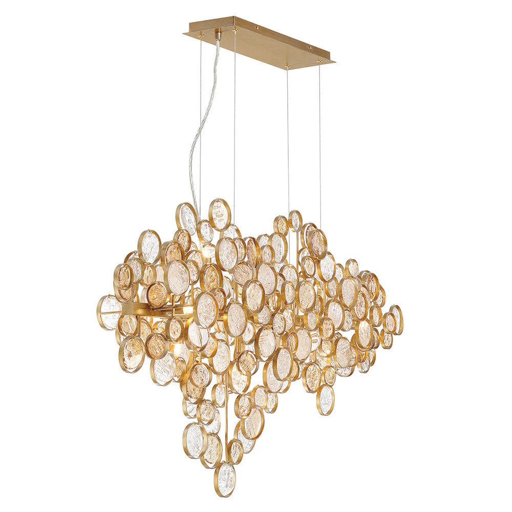Trento Clustered Glass Linear Chandelier