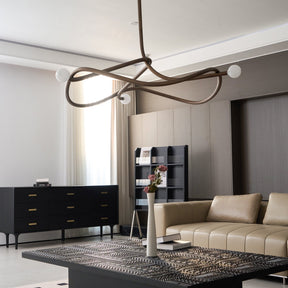 Tryst Chandelier - 3 lights ∅ 44.9″ x H 17.7″Antique BrassBlushlighting