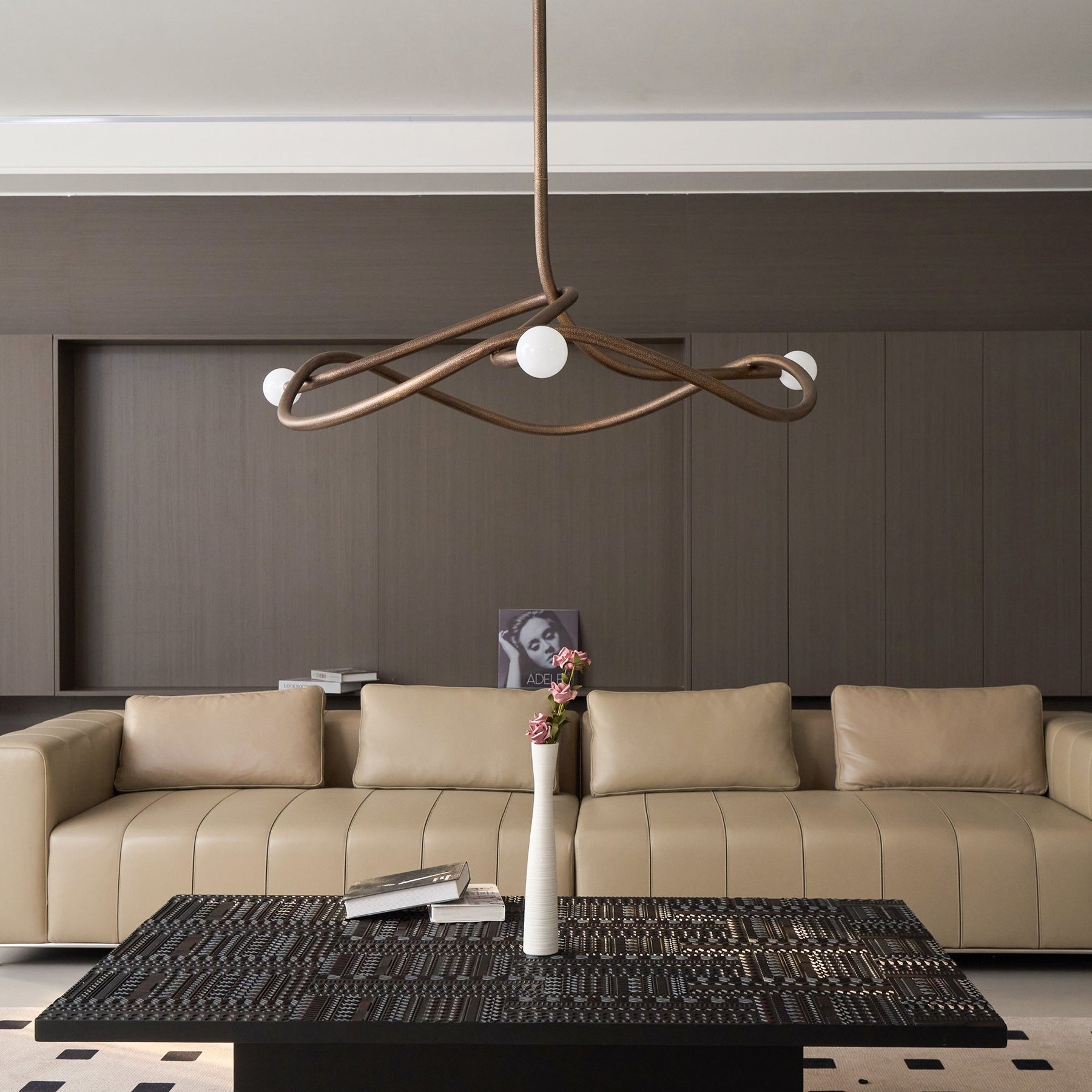 Tryst Chandelier - 3 lights ∅ 44.9″ x H 17.7″Antique BrassBlushlighting