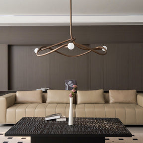 Tryst Chandelier - 3 lights ∅ 44.9″ x H 17.7″Antique BrassBlushlighting