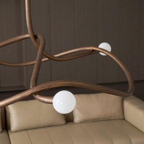 Tryst Chandelier - 3 lights ∅ 44.9″ x H 17.7″Antique BrassBlushlighting