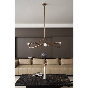 Tryst Chandelier - 3 lights ∅ 44.9″ x H 17.7″Antique BrassBlushlighting