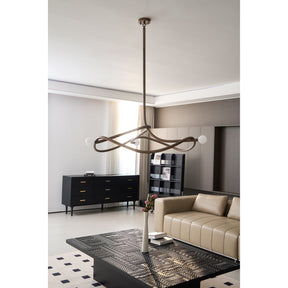 Tryst Chandelier - 3 lights ∅ 44.9″ x H 17.7″Antique BrassBlushlighting