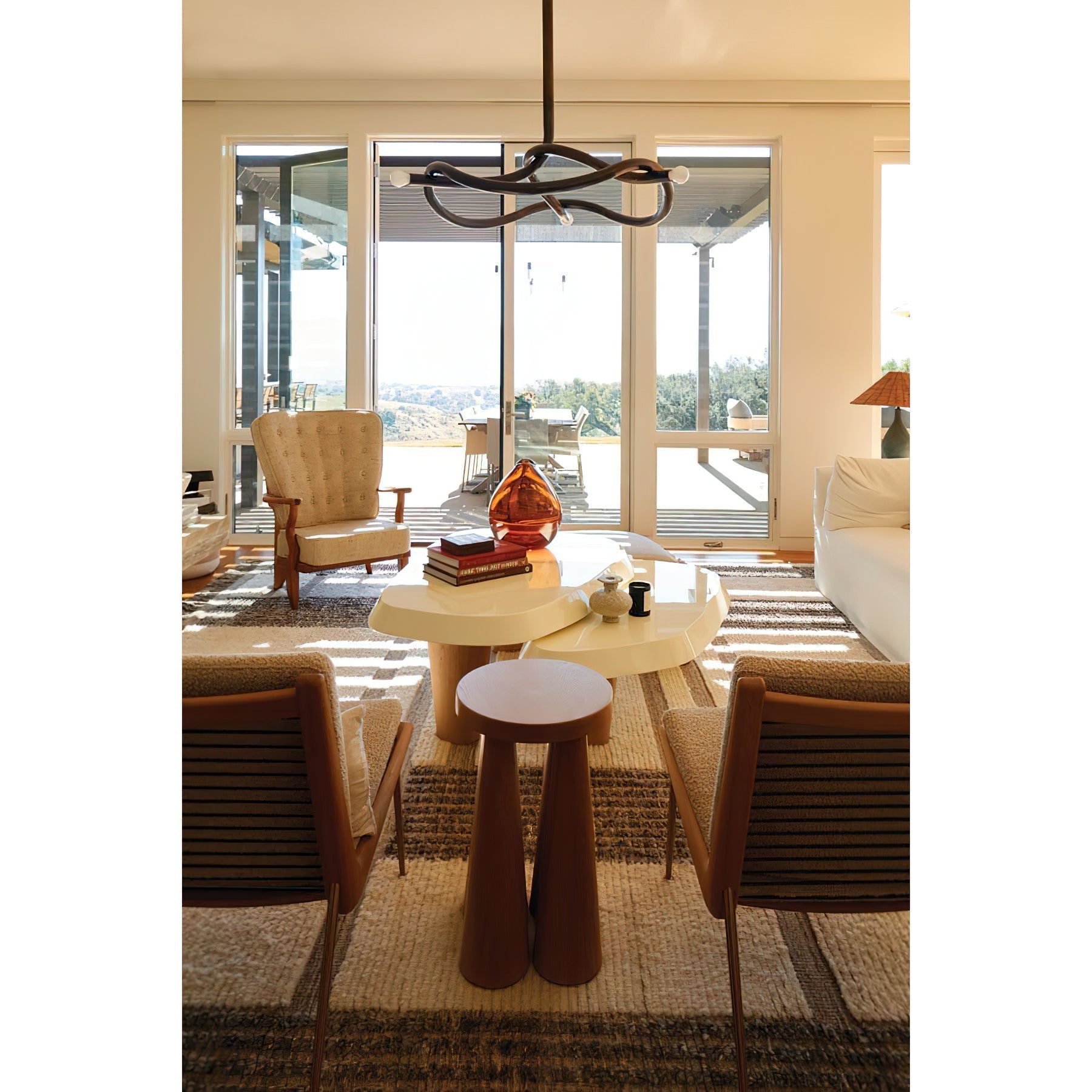 Tryst Chandelier - 3 lights ∅ 44.9″ x H 17.7″Antique BrassBlushlighting