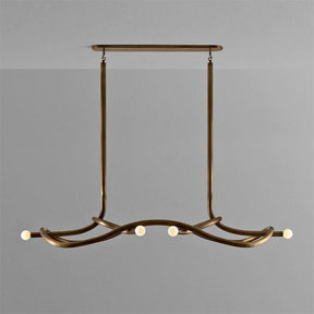Tryst Chandelier - 6 lights L 80.7″ x W 44.1″ x H 17.7″Antique BrassBlushlighting