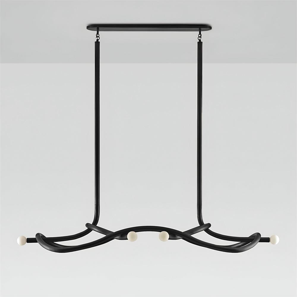 Tryst Chandelier - 6 lights L 80.7″ x W 44.1″ x H 17.7″BlackBlushlighting