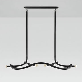 Tryst Chandelier - 6 lights L 80.7″ x W 44.1″ x H 17.7″BlackBlushlighting