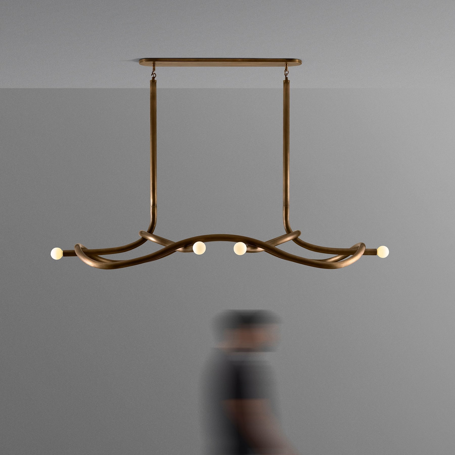Tryst Chandelier - 3 lights ∅ 44.9″ x H 17.7″Antique BrassBlushlighting