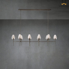 Tulpe Linear Chandelier 65", Dining Room Chandelier