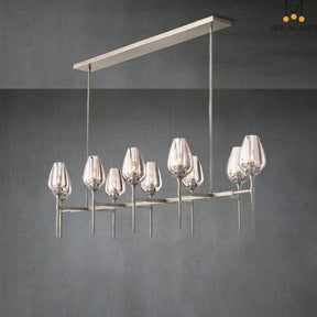 Tulpe Linear Chandelier 65", Dining Room Chandelier