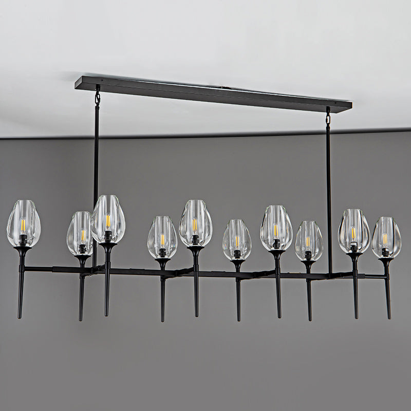 Tulpe Linear Chandelier 65", Dining Room Chandelier