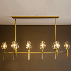 Tulpe Linear Chandelier 65", Dining Room Chandelier
