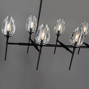 Tulpe Linear Chandelier 65", Dining Room Chandelier