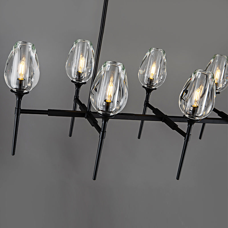Tulpe Linear Chandelier 65", Dining Room Chandelier