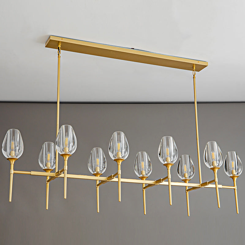 Tulpe Linear Chandelier 65", Dining Room Chandelier