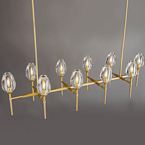 Tulpe Linear Chandelier 65", Dining Room Chandelier