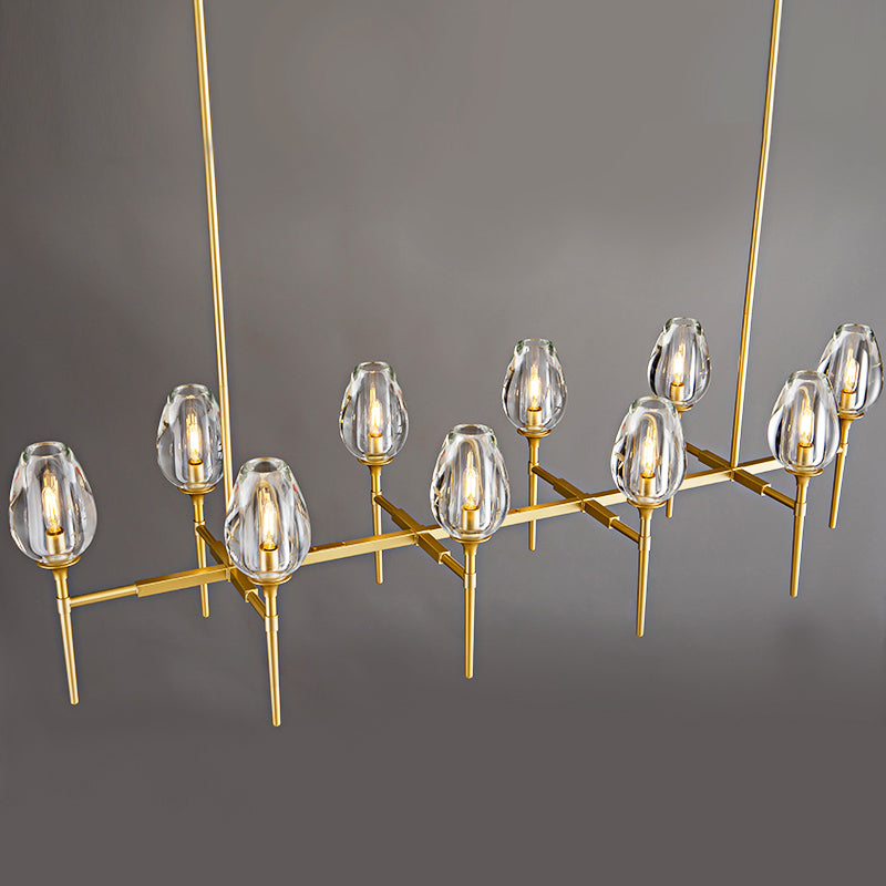 Tulpe Linear Chandelier 65", Dining Room Chandelier