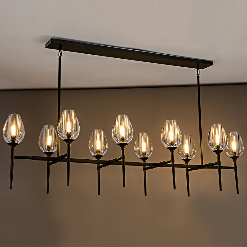 Tulpe Linear Chandelier 65", Dining Room Chandelier