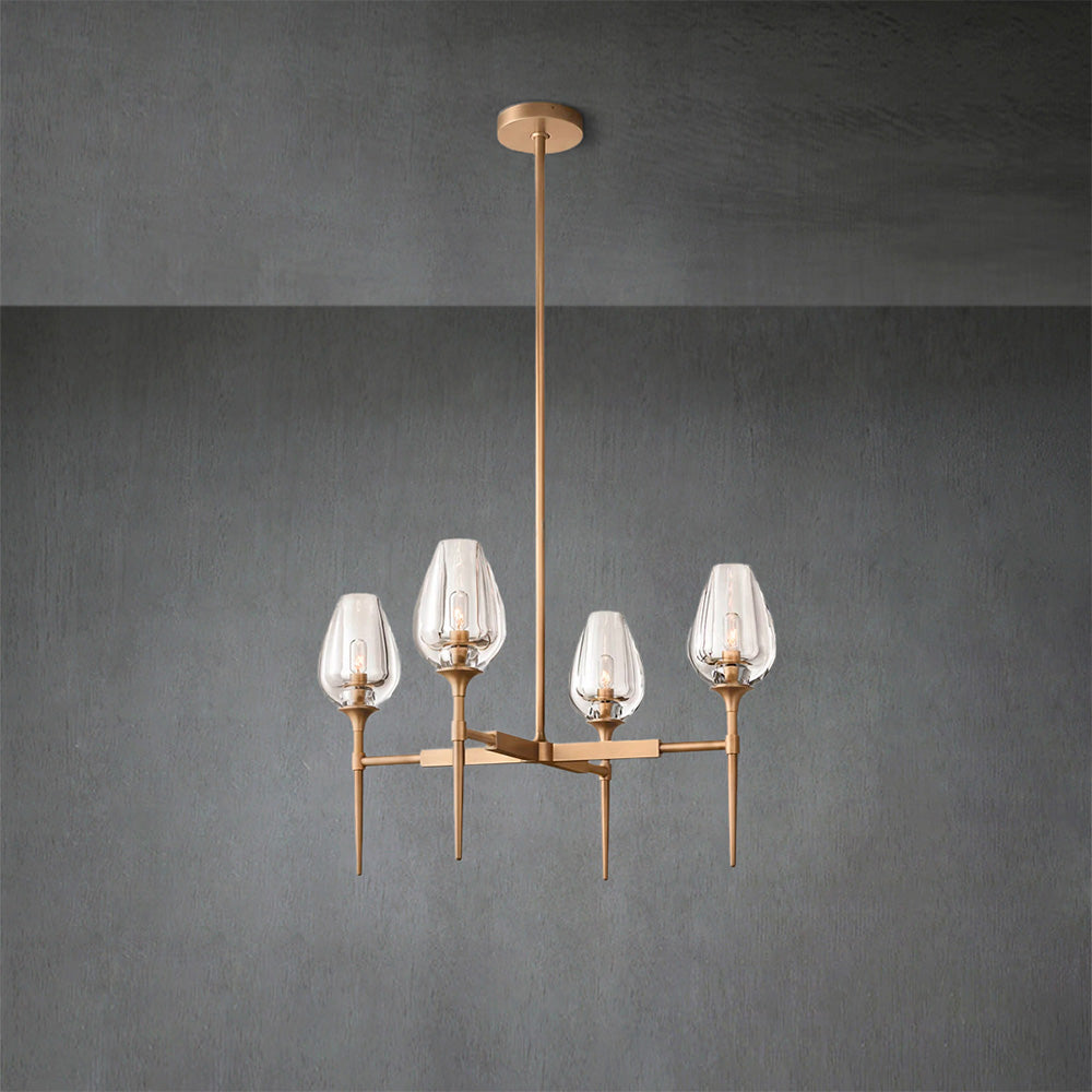 Tulpe Round Living Room Chandelier 27", Island Chandelier