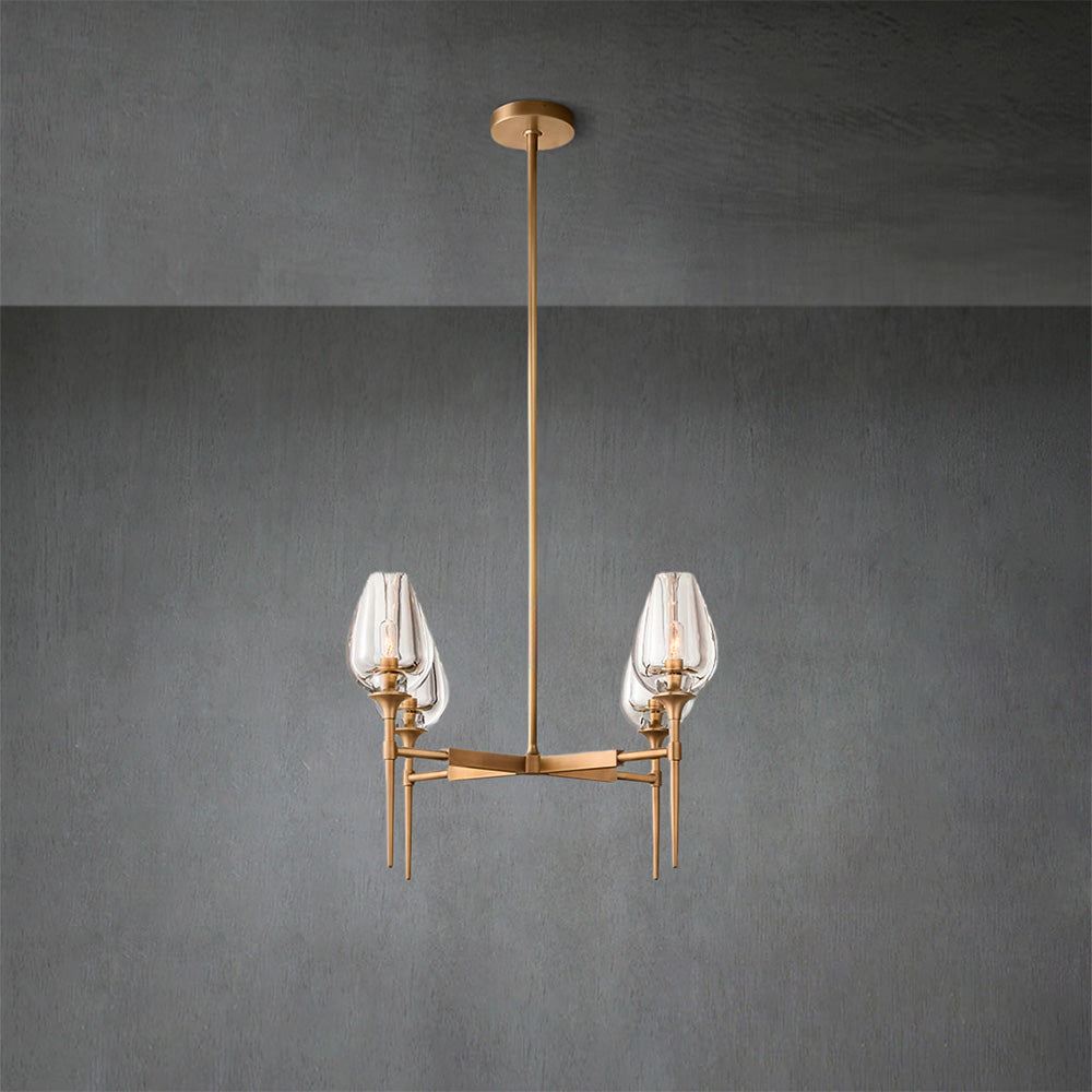 Tulpe Round Living Room Chandelier 27", Island Chandelier