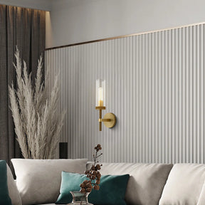 Twining Dimmable Luxury Flush-Mount Wall Sconce Brass