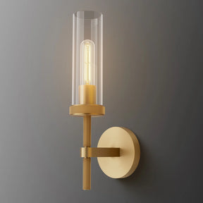 Twining Dimmable Luxury Flush-Mount Wall Sconce Brass