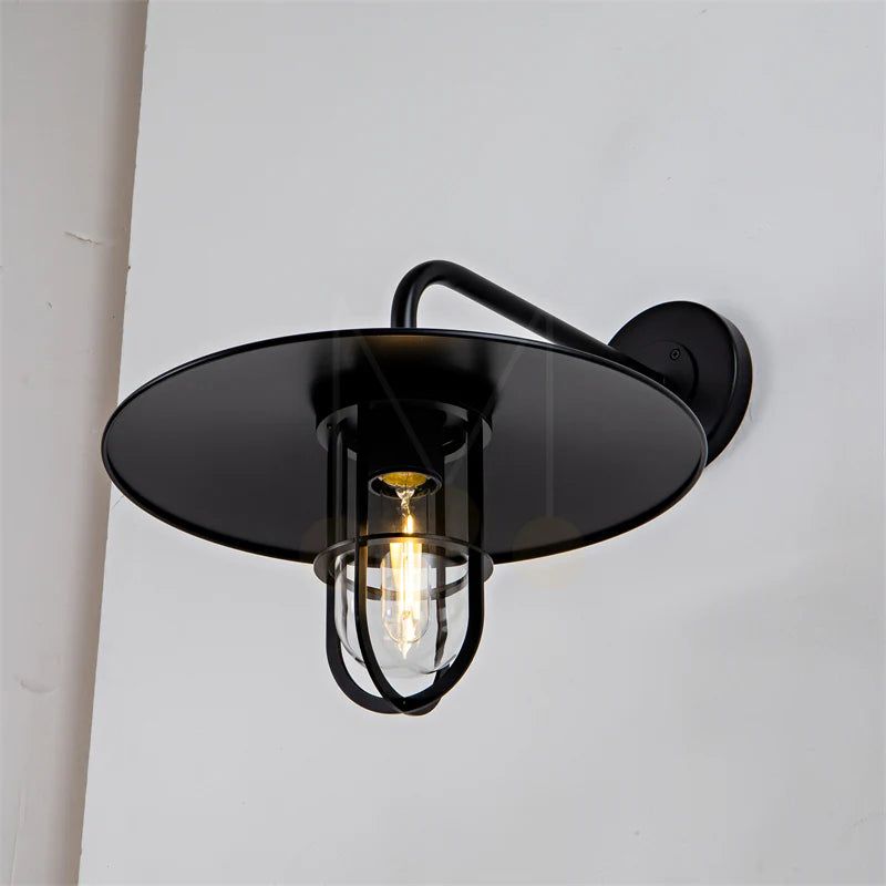 Ultra Outdoor Wall Sconce, Industrial Metal Wall Light Fixture
