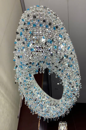 Unique Foyer Crystal Chandelier Luxury Hallway Ceiling Lamp Living Room Hanging Light Decor for Entryway