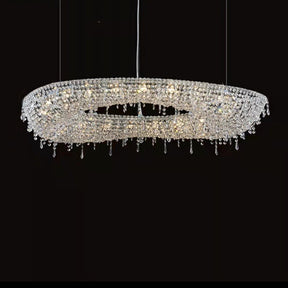 Unique Foyer Crystal Chandelier Luxury Hallway Ceiling Lamp Living Room Hanging Light Decor for Entryway