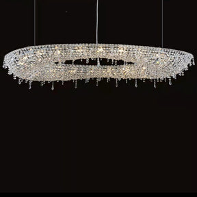 Unique Foyer Crystal Chandelier Luxury Hallway Ceiling Lamp Living Room Hanging Light Decor for Entryway