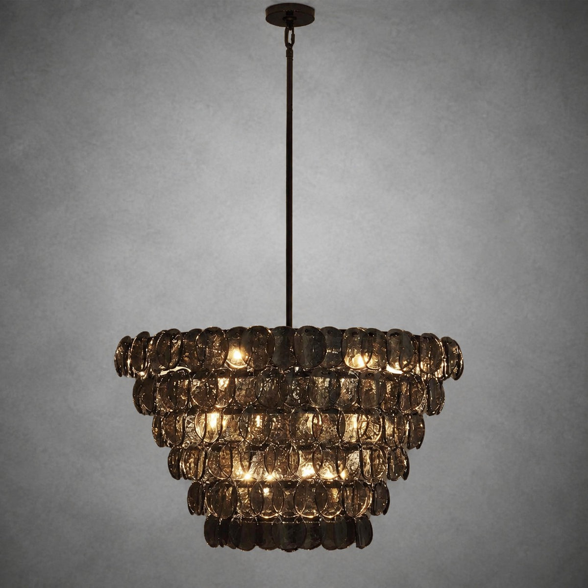 Uroko Fish-Scale Glass Chandelier