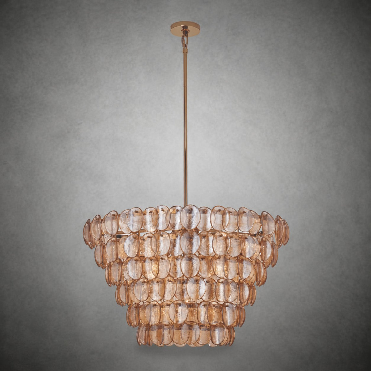 Uroko Fish-Scale Glass Chandelier