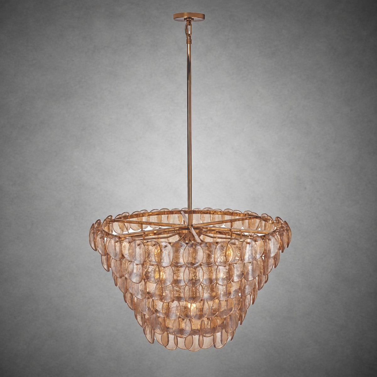 Uroko Fish-Scale Glass Chandelier