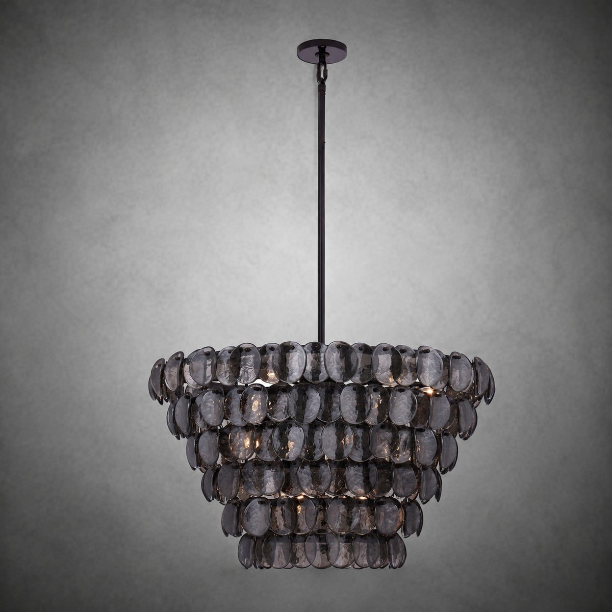 Uroko Fish-Scale Glass Chandelier