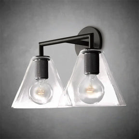Utilis Funnel Shade Double Sconce