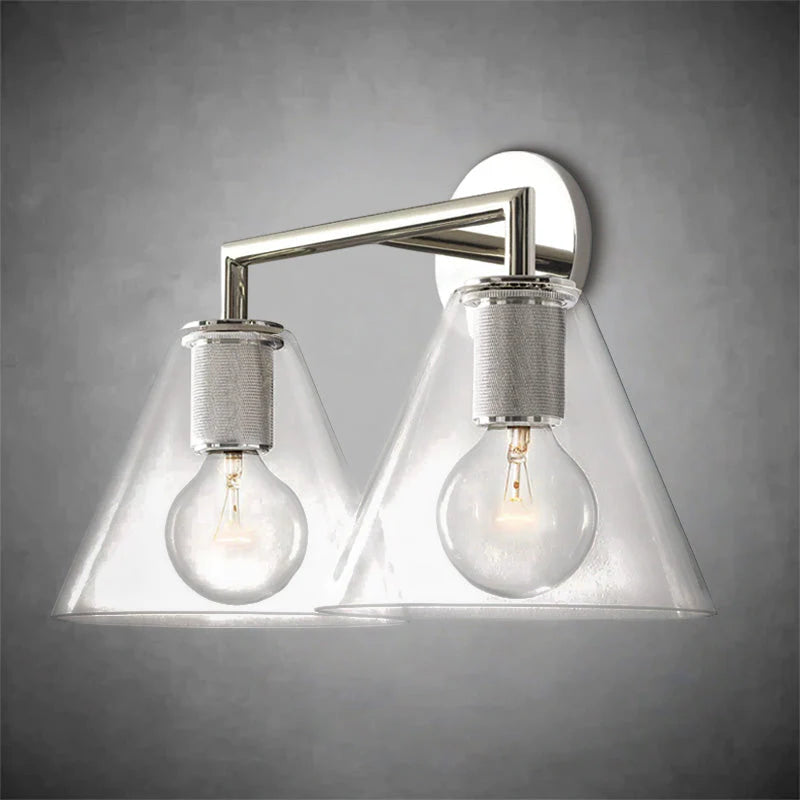Utilis Funnel Shade Double Sconce
