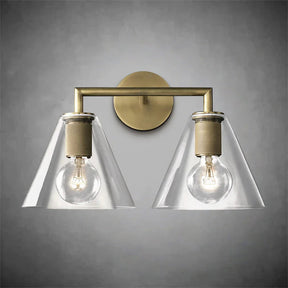 Utilis Funnel Shade Double Sconce