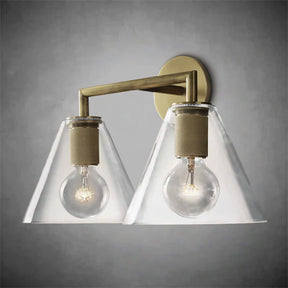 Utilis Funnel Shade Double Sconce