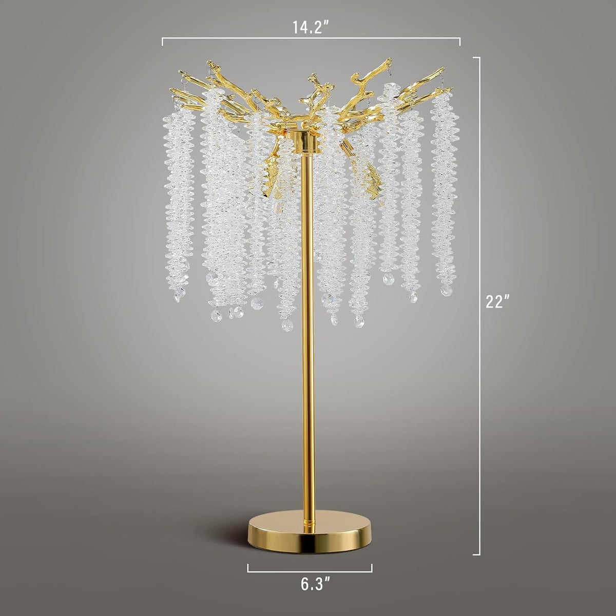 Modern Crystal Tree Branch Table Lamp