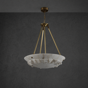 Lithmora Modern Brass Alabaster Pendant Light